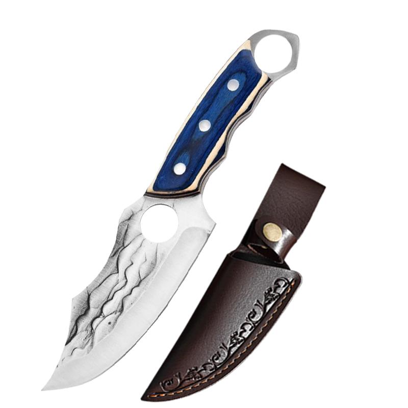 Butcher Knife Hand Forged Boning Knife with Sheath Stainless Steel Kitchen Chef Knife Mongolian Meat Cleaver Kitchen Supplies