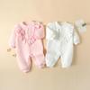 Charming Baby Girl Romper with Bow - Newborn Princess Crawling Outfit