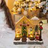 Lighted Christmas Decor LED Music House Christmas Ornament forXmas Desk Decoration Kids Gift