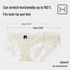Qisefang Women's Ice Silk Antibacterial Lace Briefs 4-Pack