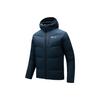 Anta Four Defense Heat Technology Warmth Water Resistant Commuting Short Casual Hooded Duck Down Jacket Thickened Men Jacket Stone-Blue 952547925-2