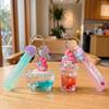 Sanrio Kuromi Melody Quicksand Keychain Cute Milk Tea Cup Shaker Key Ring Kawaii Bag Pendant Accessories for Car Keys Backpack