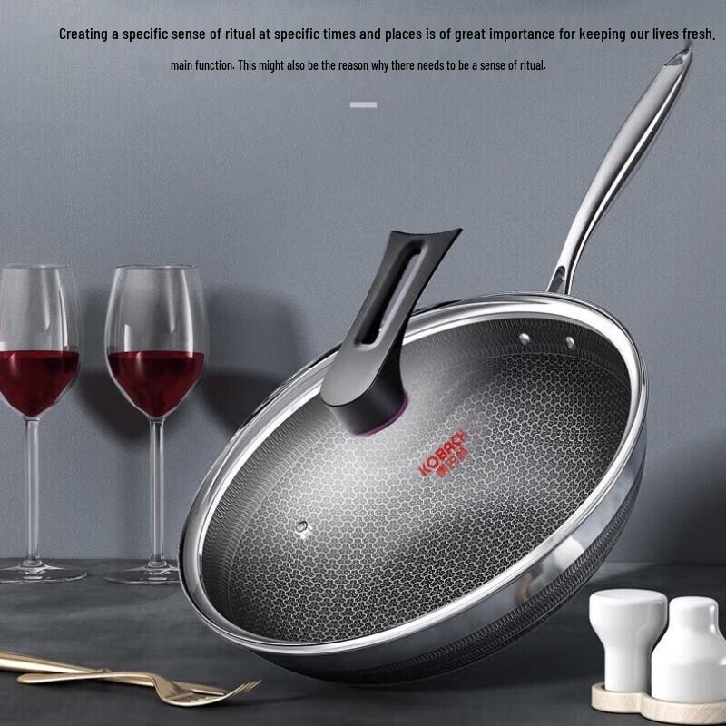 Kangbach 316L Stainless Steel Honeycomb Wok