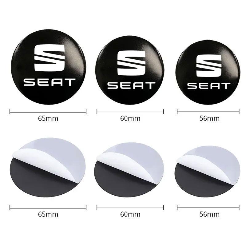 djbf10 56/60/65mm Car Wheel Center Hub Sticker Badge Sticker For Seat Leon Ibiza Alhambra Exeo Altea Arona Mii IBL Car Accessories