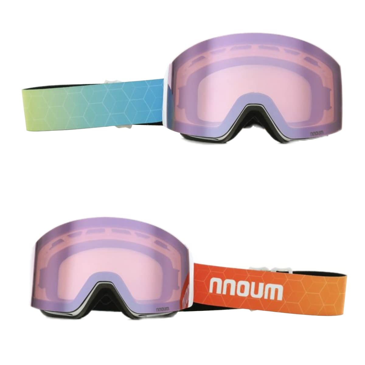 

NNOUM Ski Goggles Sponge ASIAN Compatible with Double UV Storage Bag Included [3-Layer Fit] Glasses, Lens, Windproof, Snowproof, Anti-Fog, Protection,