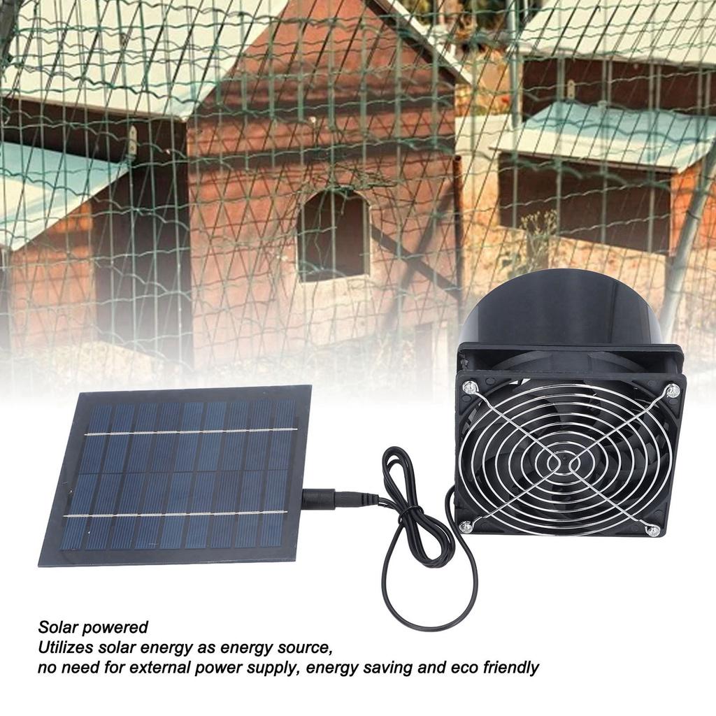 Solar Powered Exhaust Vent Fan Professional Efficient Energy Saving Solar Powered Duct Fan for Outside Attic Dog House Shed