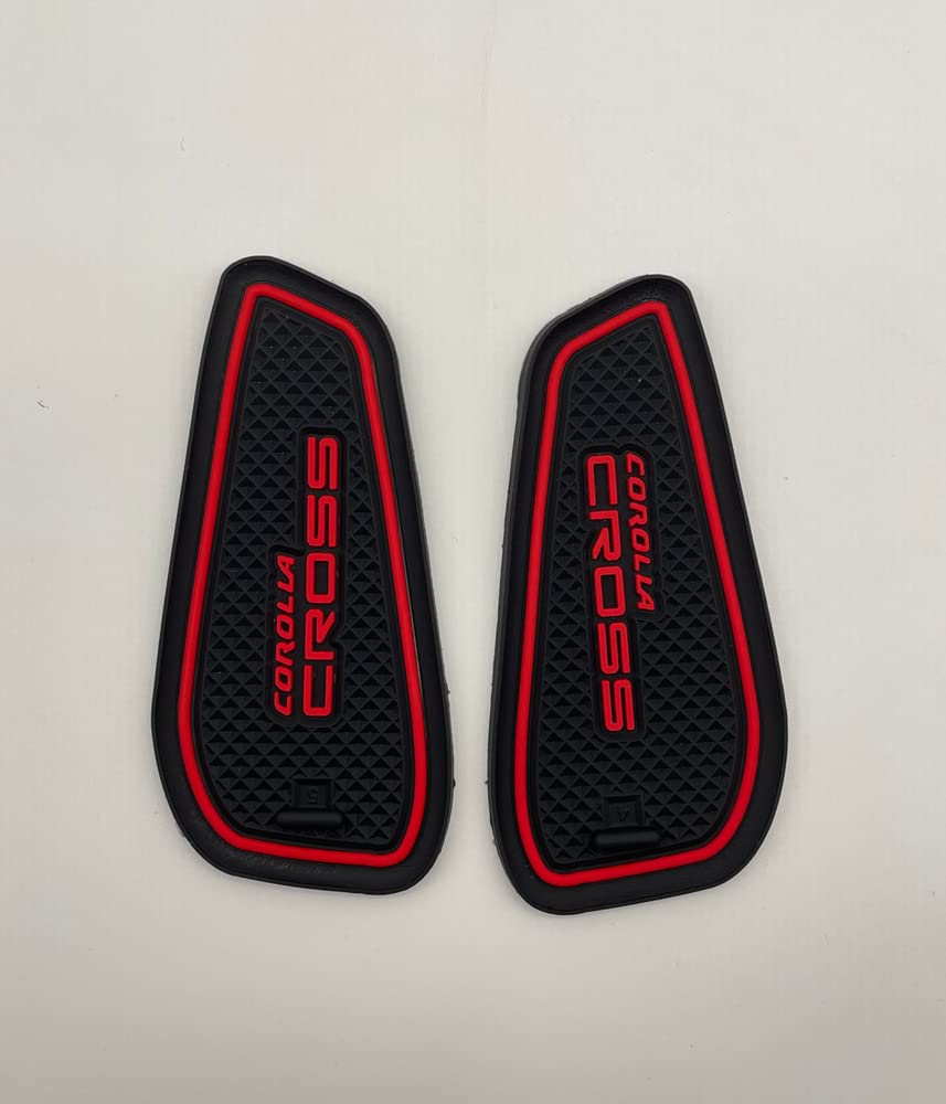 MEKOMEKO Interior Rubber Mats for the New Toyota Corolla Cross 2021 and Door Pocket Rubber Floor Console Interior Noise Silicone 11 Black (September