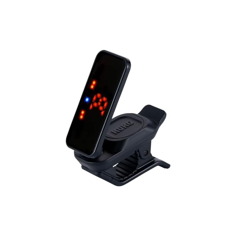 KORG Pitchclip 2+ Guitar/Bass Clip Tuner - Lightweight, 18 Hours Continuous Operation, Adjustable Angle, Left-Handed Compatible, Black PC-2+