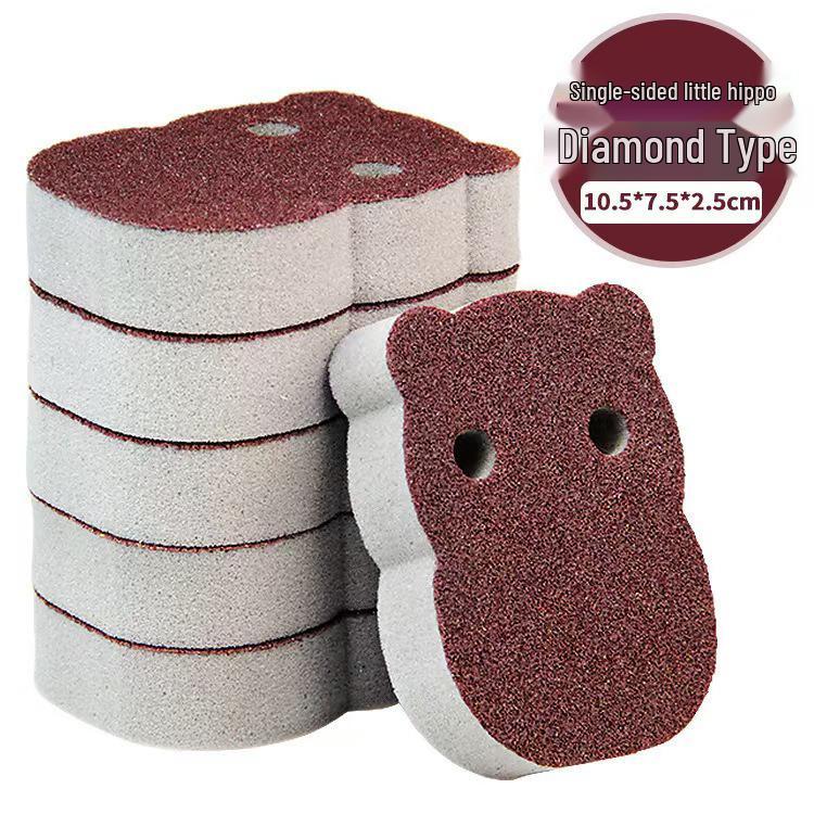 

High-Density Emery Sponge Scrubber for Kitchen Stain and Oil-Free Dishwashing 10*7*2.5 cm