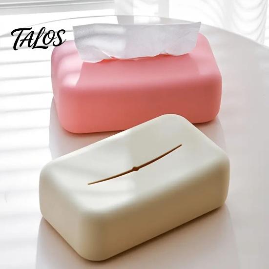 Silicone Tissue Box, Soft Elastic Easy To Clean Napkin Organizer, One-Piece Molding Smooth Surface Tissue Paper Box