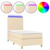 VidaXL Slat Bed Base with Mattress and LEDs, Upholstered Bed, Single Bed, Adult Bed for Interior Bedroom, 3135250