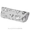 Eyeglass Case Cat Patch Yellow Pattern/Beige