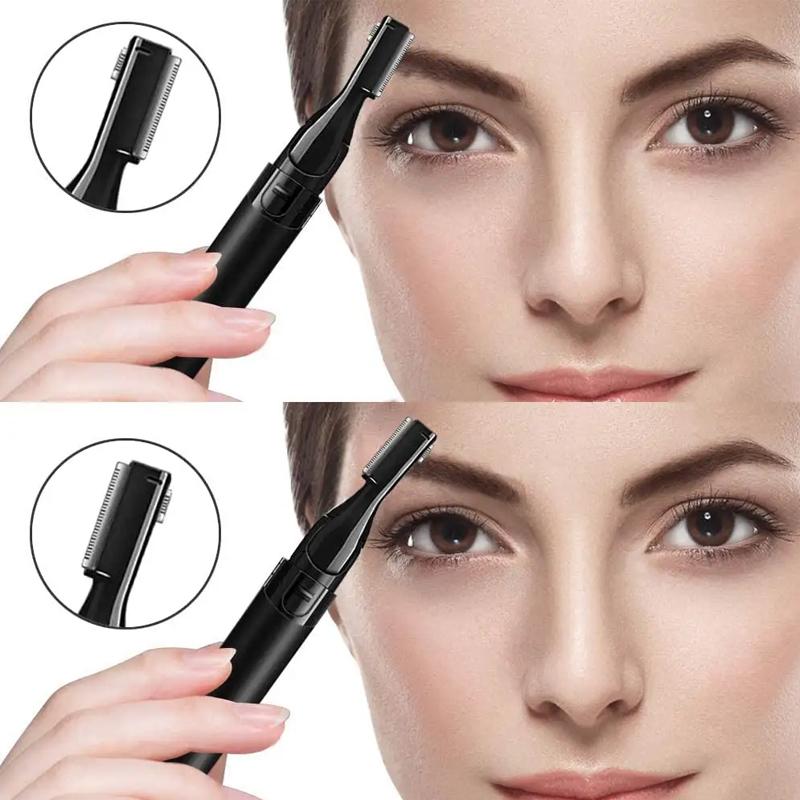 Electric Eyebrow Trimmer Razor Brow Shaping Portable Shaving with Duals Cutter Head Design Washable Hair Trimmer Razor Tools