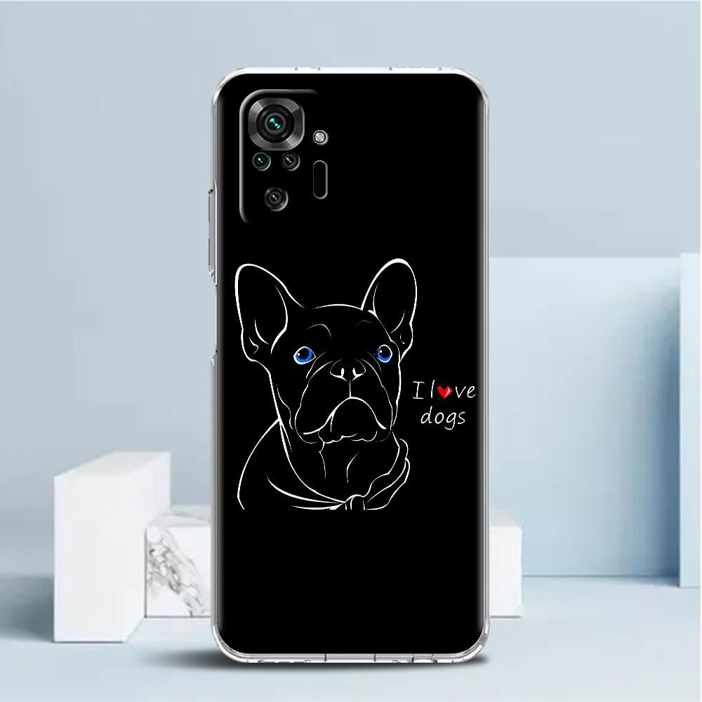 

Прозрачный чехол с французским бульдогом для Xiaomi Redmi Note 11 Pro 10 9 9S 8 8T 7 9A 9C 9T 10 10C K40, прозрачный мягкий чехол для телефона Redmi K40