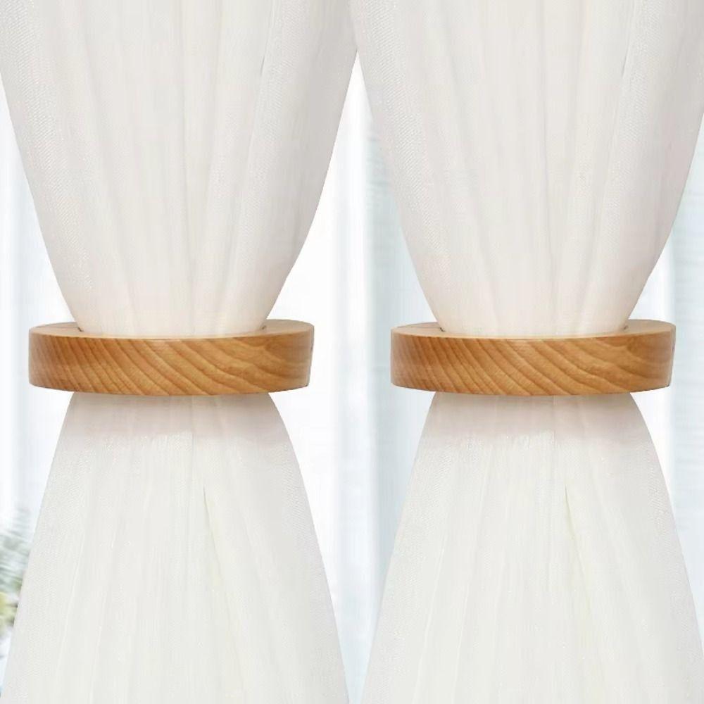 Rotating Curtain Buckle Wood Curtain Tieback Light Luxury Curtain Tie Hanging Clothes