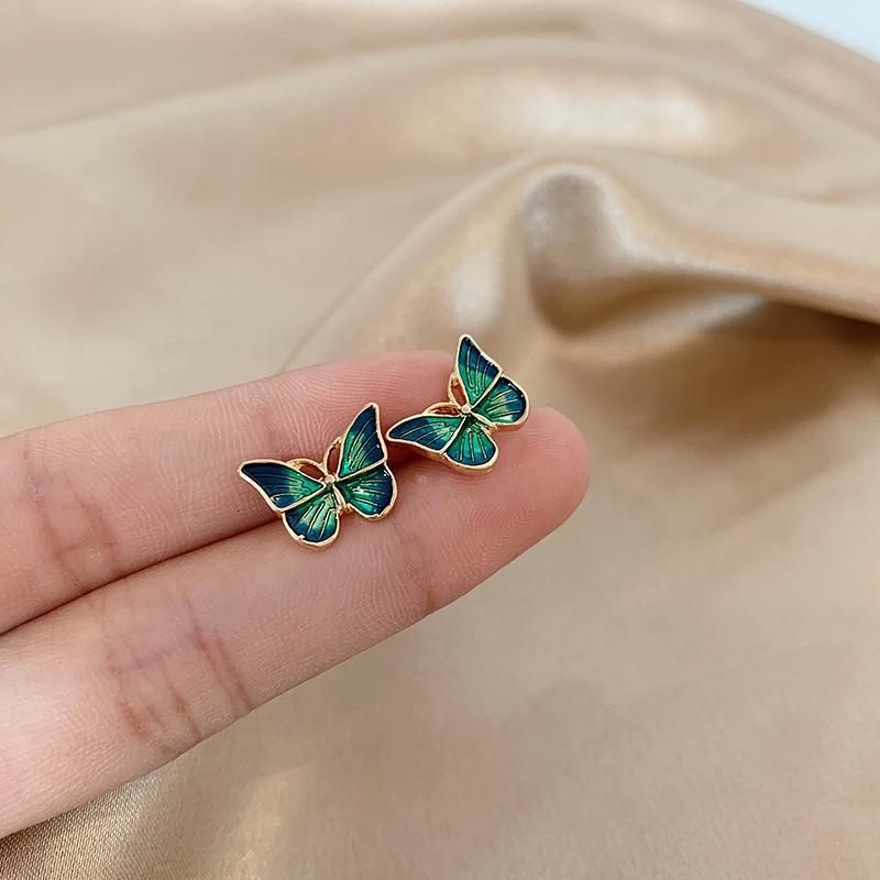 New Products Delicate Butterfly Earrings Sweet Small Fresh Girls Super Fairy Forest Small Cute Simple Fashion Ear Jewelry