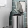 Stainless Steel Rectangular Trash Can 6L Bathroom Waste Bin with Odor Control Seal Lid Slip Resistant Base Home Supply