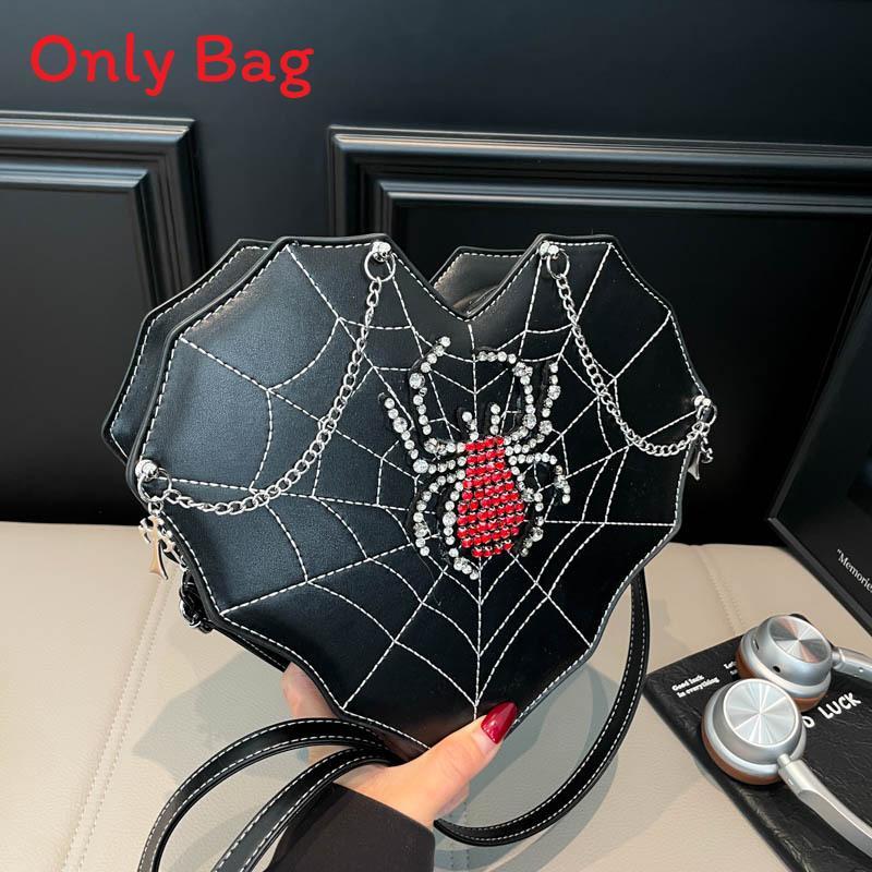 Alien Girl Heart Shape Shoulder Bag With Chain Water Dots For Streetwear Fashion