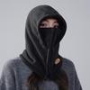 Women S Winter Warm Scarf Hat Integrated Cap For Outdoor Cycling Windproof Solid Color