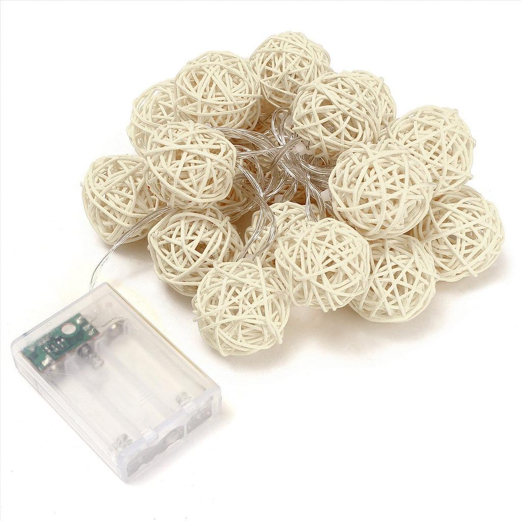 String Lights, 40 LED Bulbs, 5m, Warm White, for Christmas, Parties, Weddings, Birthdays, and Other Decorative Lights, Ball Shape, Waterproof,