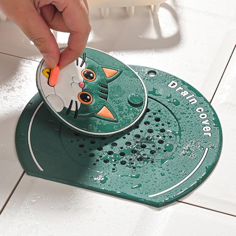 Couvercle de Bonde de Sol Anti-Insectes Bouchon de Vidange Réutilisable Couvercle de Tuyau d'Égout Bouchon de Vidange de Baignoire Douche Anti-Odeur Universel