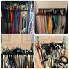 Wall Mountable Cable Hanger 14/19 Slots Metal Cable Holder Black Cord Rack Organizer Width from 5.5 To 9.5mm for Cord Management Studio Storage