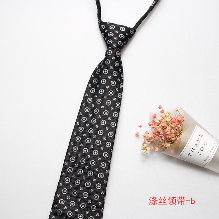 Hot-Selling Formal 8Cm Business Tie, Men'S Zipper Lazy Tie, Small Flower Cashew Nut Ideas, A Variety Of Colors