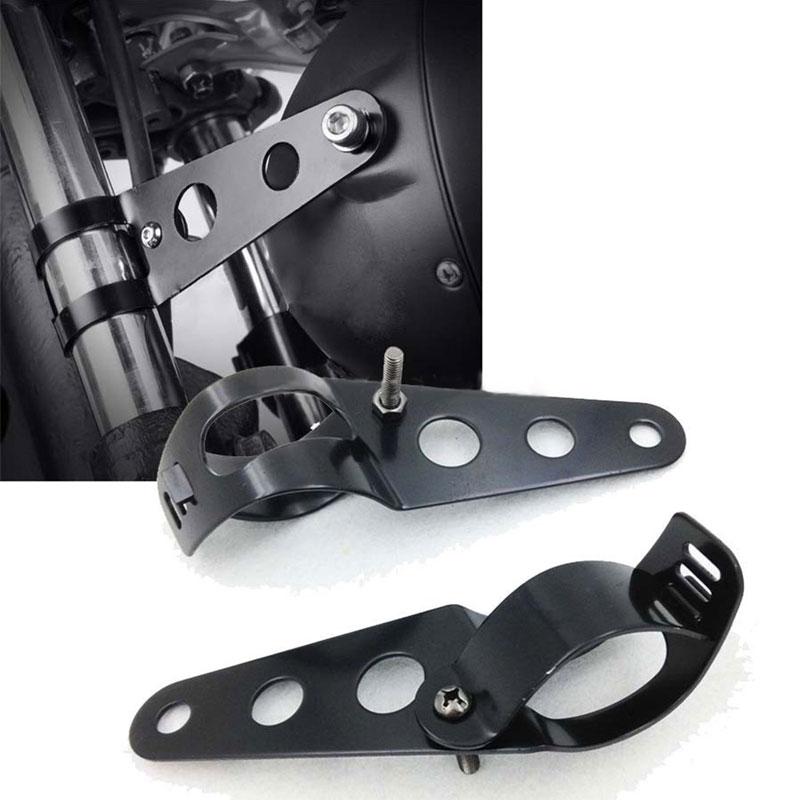2pcs 38mm-48mm Universal Motorcycle Headlight Mount Brackets Fork Ear Chopper Headlamp Holder