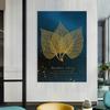 Nordic Golden Peacock Leaf Wall Art Canvas Painting Light Luxury Waterproof Poster Print Wall Picture for Living Room Decoration