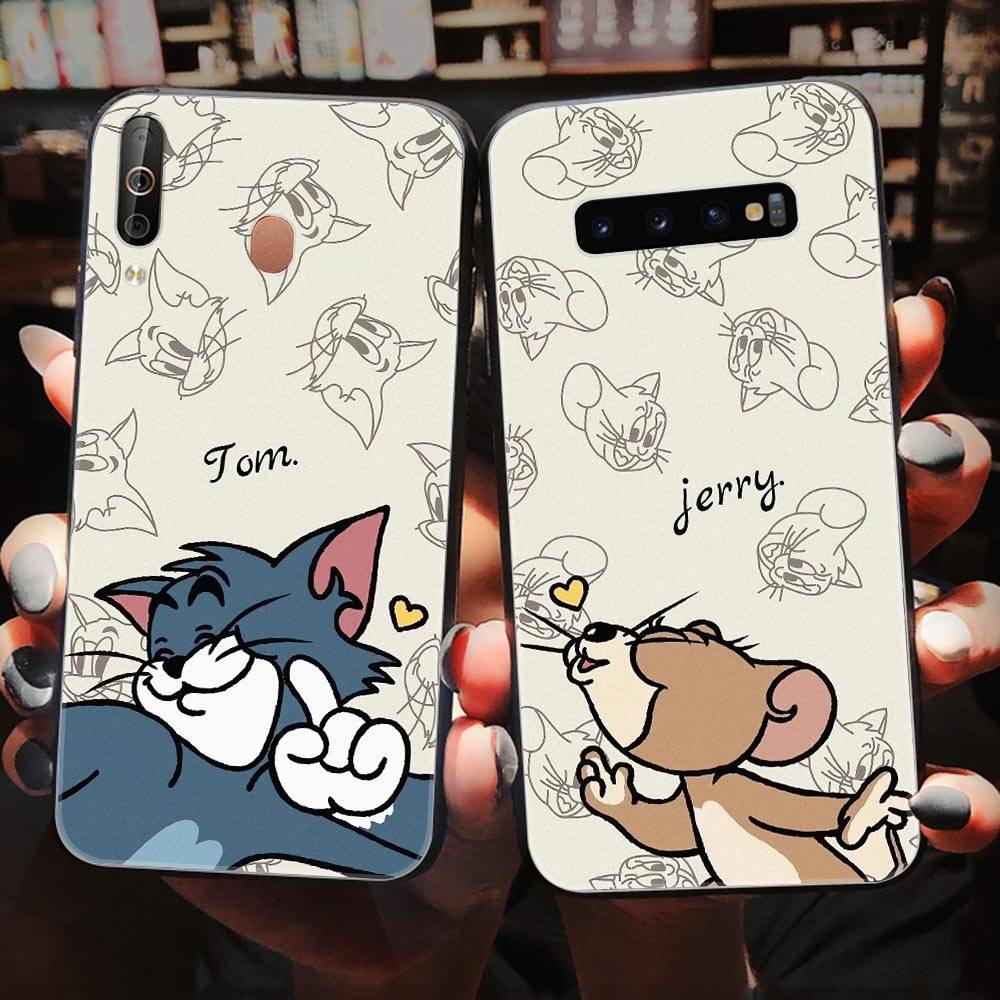 Чохол J-11 Tom and Jerry Black для iPhone 16 15 14 13 12 Samsung S24 S23 Ultra Xiaomi POCO Redmi Note Realeme Moto OPPO A15 Realme VIVO Pro Max Plus 5G