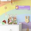 2PCS 2026 Wooden Easter Rabbit Ornaments Craft Painting Bunny Spring Festival Table Ornament Happy Easter Party Home Decor