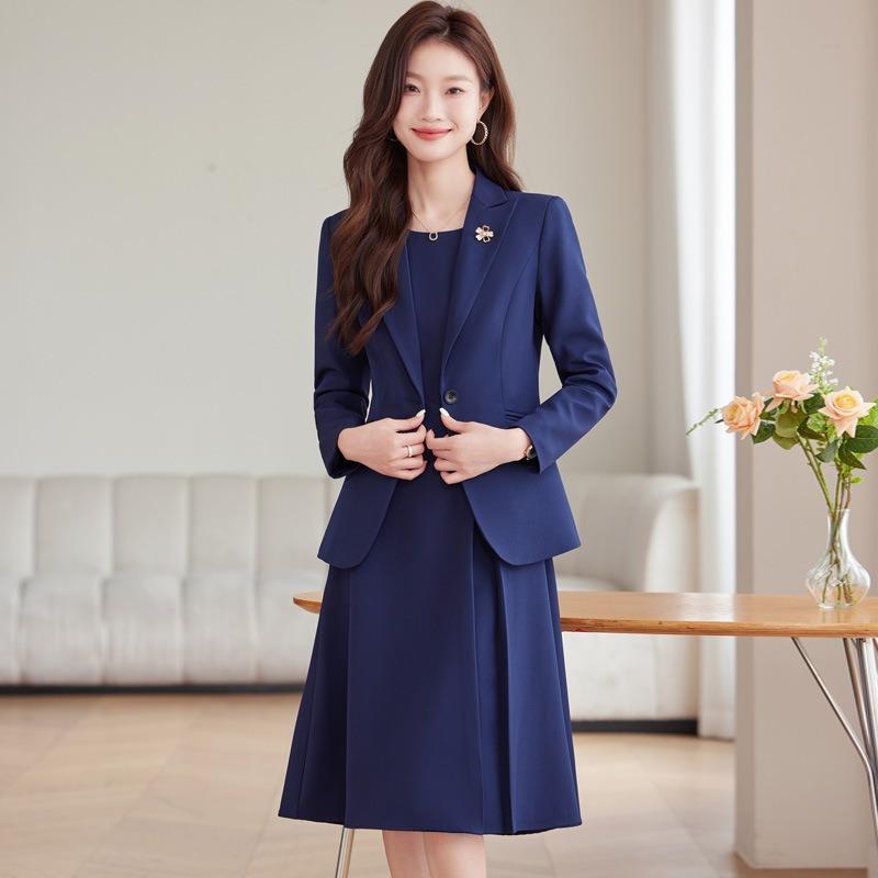 Suit Suit Women's Spring and Autumn Fashion Temperament High-end Professional Suit Formal Suit Dress Two-piece Set