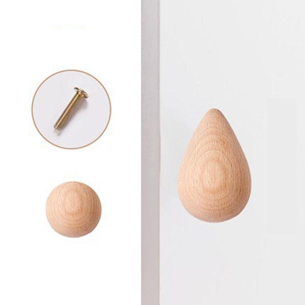 Clouds Wooden Door Handles Stars Animal Wooden Hooks Room Decor Cupboard Wardrobe Pulls  Household