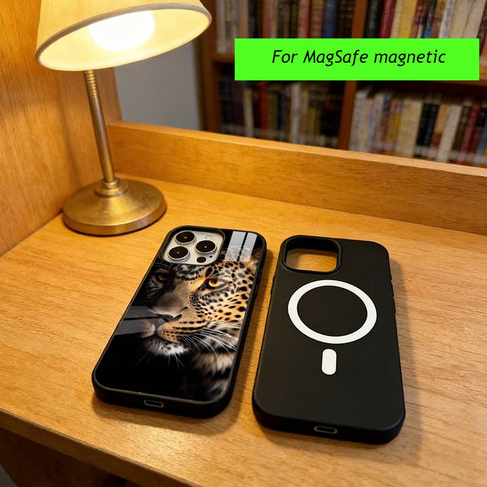 Cool Cheetah Phone Case For iPhone17,16,15,14,13,12,11 Plus,Pro Magnetic with Magsafe Wireless Charging