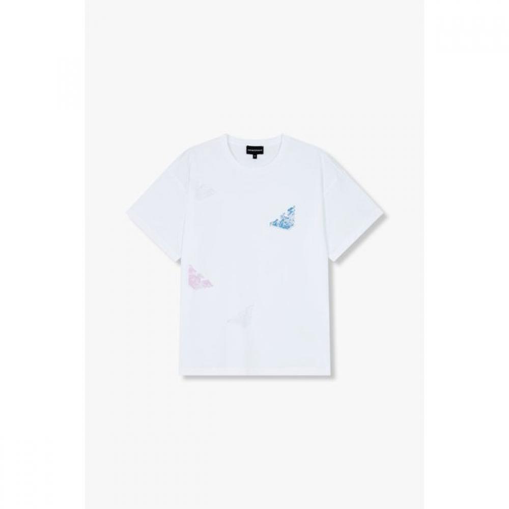 Emporio Armani Women Logo DeTail Crewneck T shirT A525126521 L