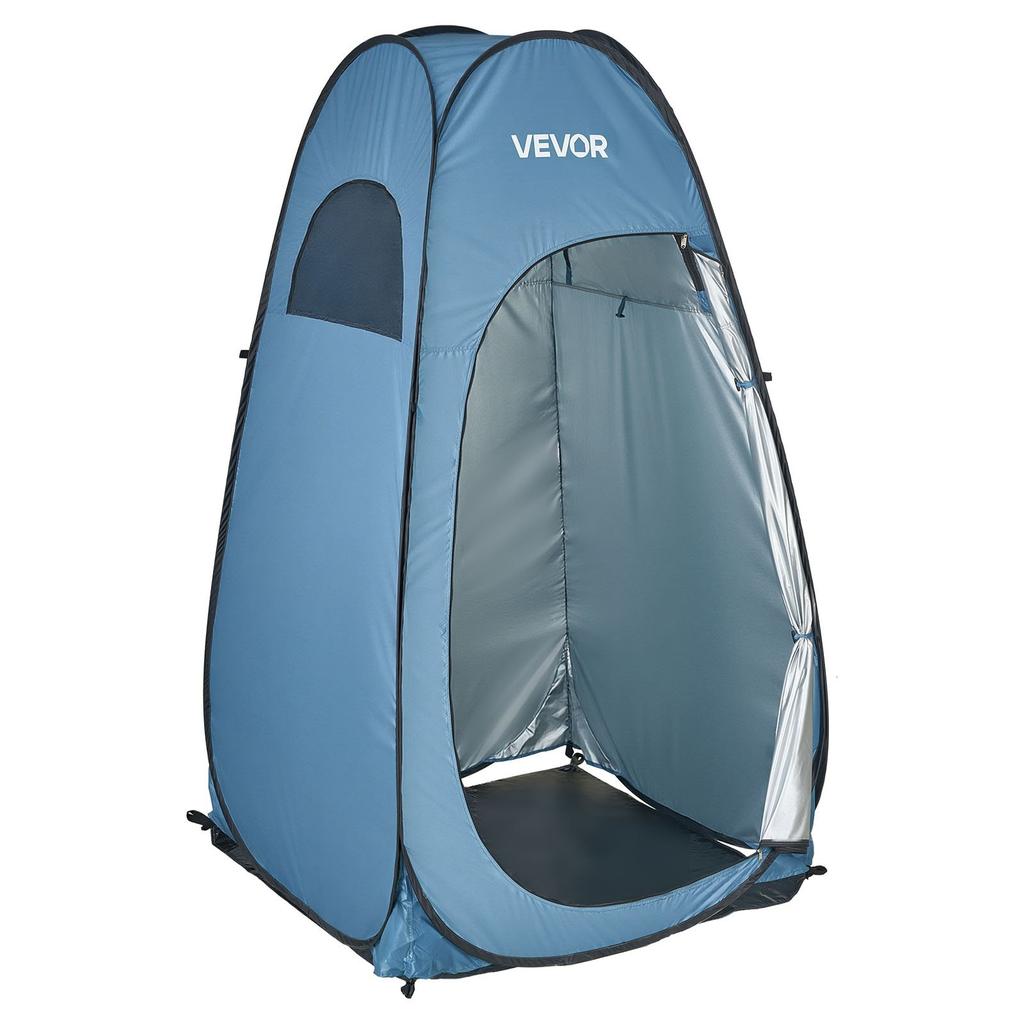 Pop Up Shower Tent, Instant Portable Privacy Tent Changing Room with Ground Stakes, Ropes, and Carry Bag, 190T Polyester with Silver Coating, Quick