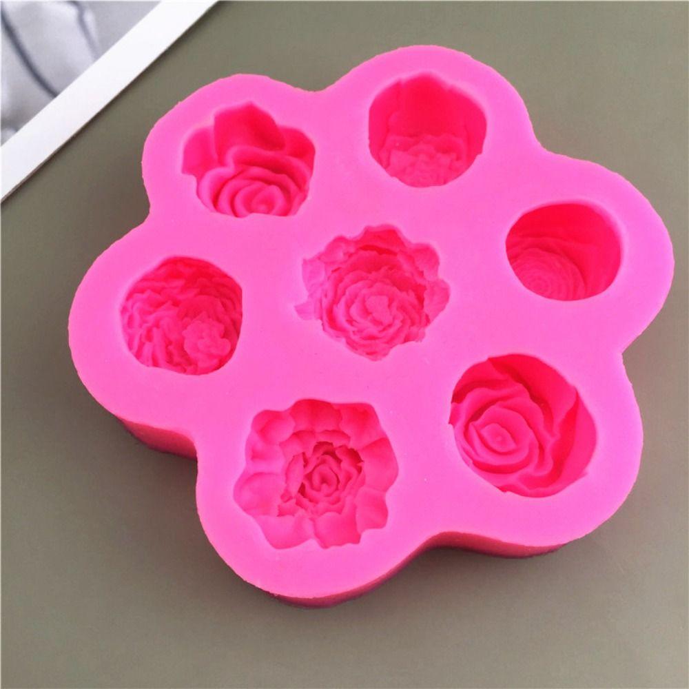 Heat-resistant Flower Silicone Mold 7 Cavities Chocolate Baking Mold  Handmade Accessories