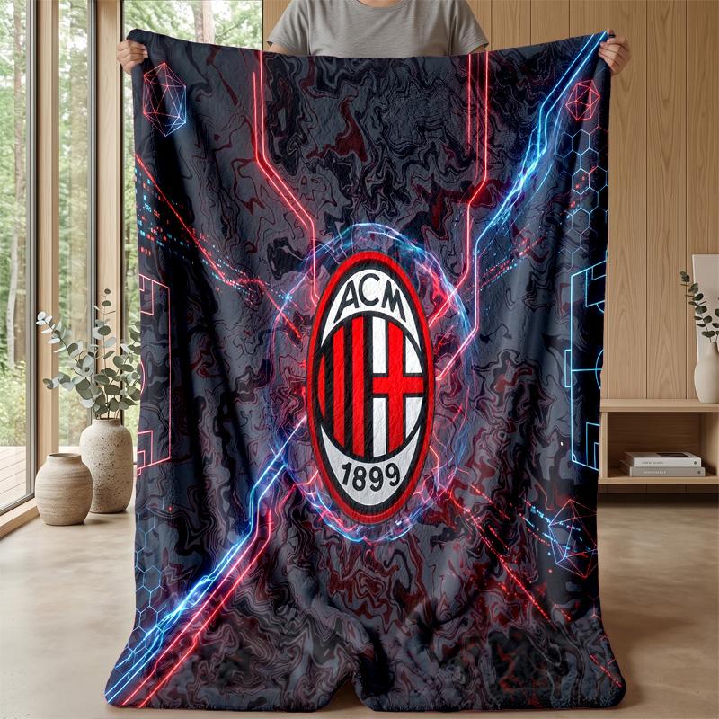 AC Milan Theme blanket Soft Flannel Blanket Plush Throw Blanket Cozy Sofa Bed Blanket for Home Decor