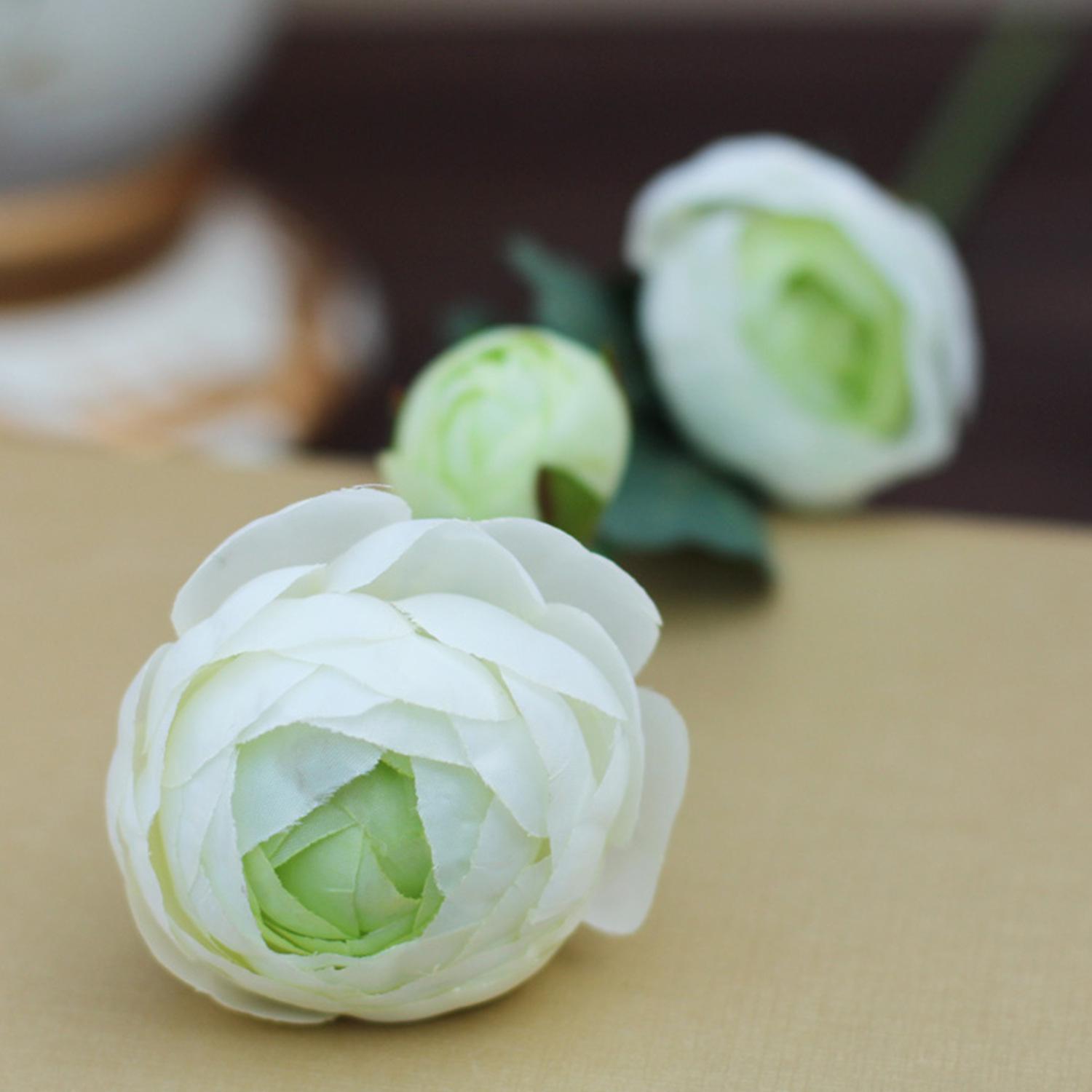 Recommended Pastoral Style Two-Headed Peony and Camellia Floral Stem