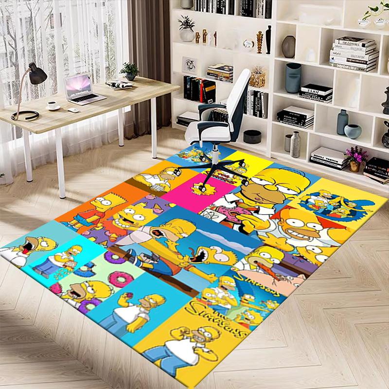 Simpsons Family Carpet For Playroom Bedroom Living Room Sofa Home Decorkids Game Area Rug Nonslip Floor Mat