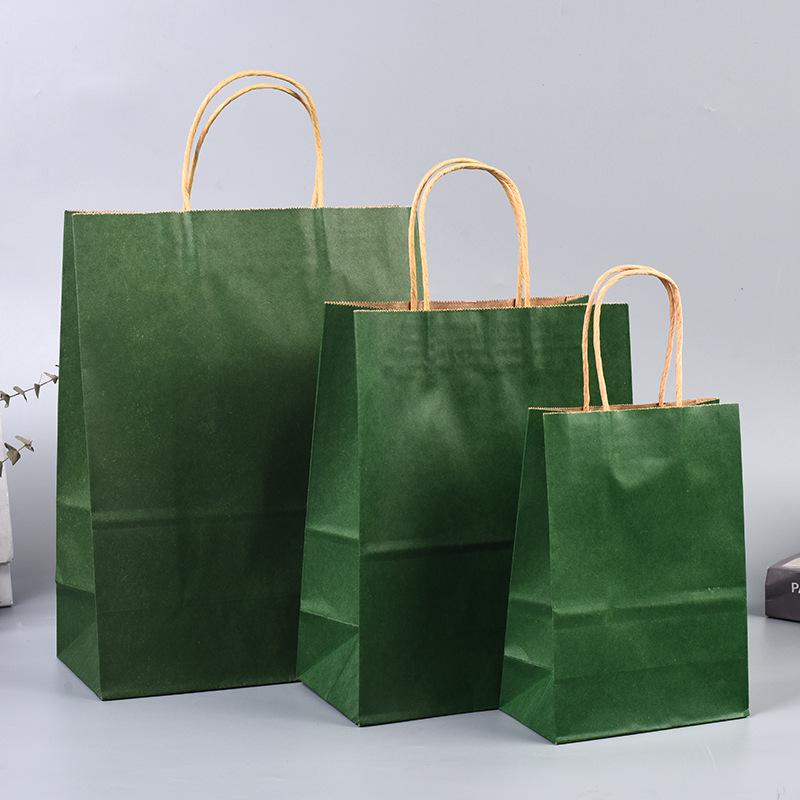 Custom White Kraft Paper Tote - Small Gift/Food Packaging Bag
