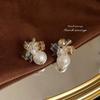 Chinese-Inspired Elegant 925 Silver Stud Earrings with Exaggerated Design