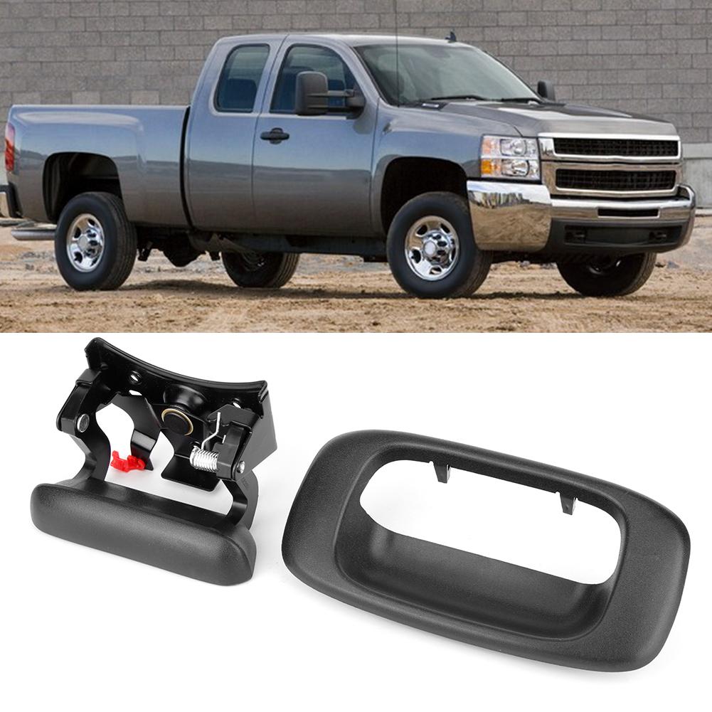 Rear Tailgate Handle with Bezel Trim Kit Set Fit for Chevrolet Silverado 15997911