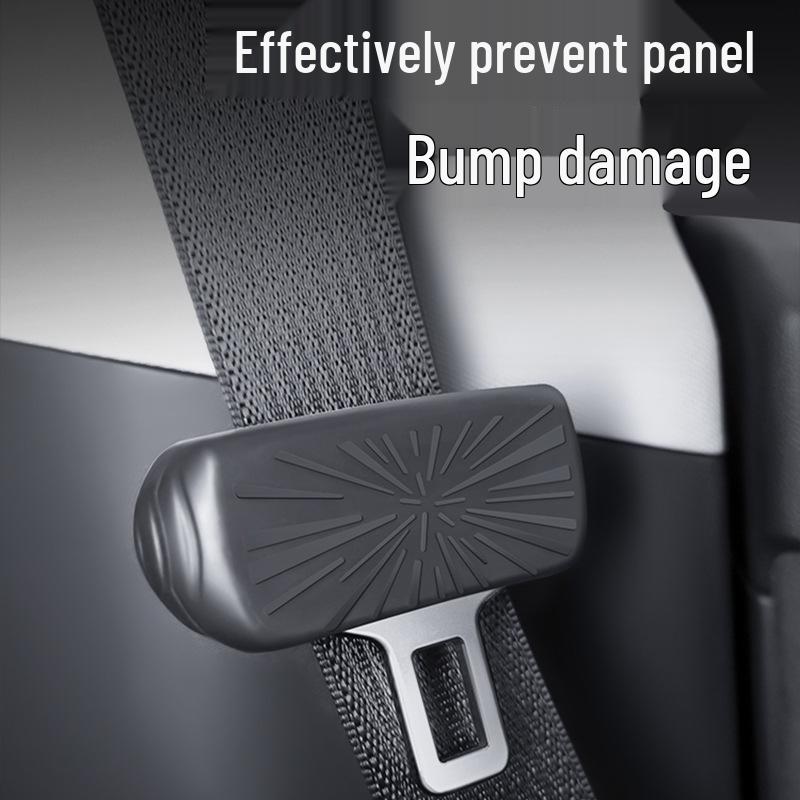Silicone Seat Belt Cover for Tesla Model Y/3 - Noise Reduction & Decorative Accessory