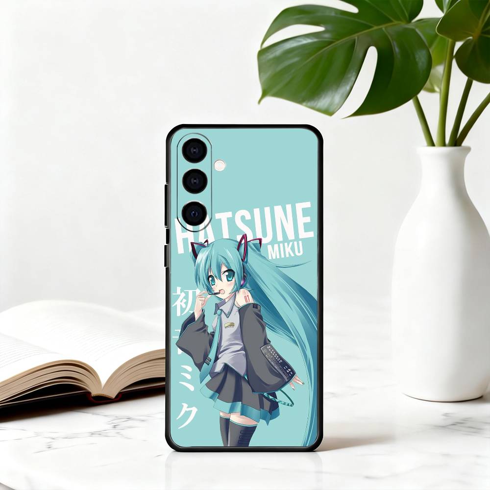 Anime cute M-MIKU Phone Case For Samsung Galaxy A73,A72,A71,A70,A53,A52,A51,Others Soft Black Cover