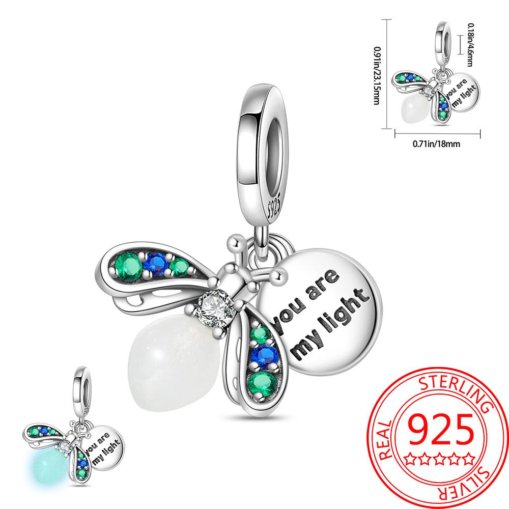 Noctilucent Copper Marine Organism Flowers Firefly Star Moon Build Pendant Bead Fit Bracelet Necklaces Party Gifts