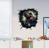 3D Dinosaurier Wandsticker für Kinderzimmer Kindergarten Schlafzimmer Wanddeko Wasserdichte Vinyl Toilettenaufkleber für Mülleimer Kreative Abziehbilder