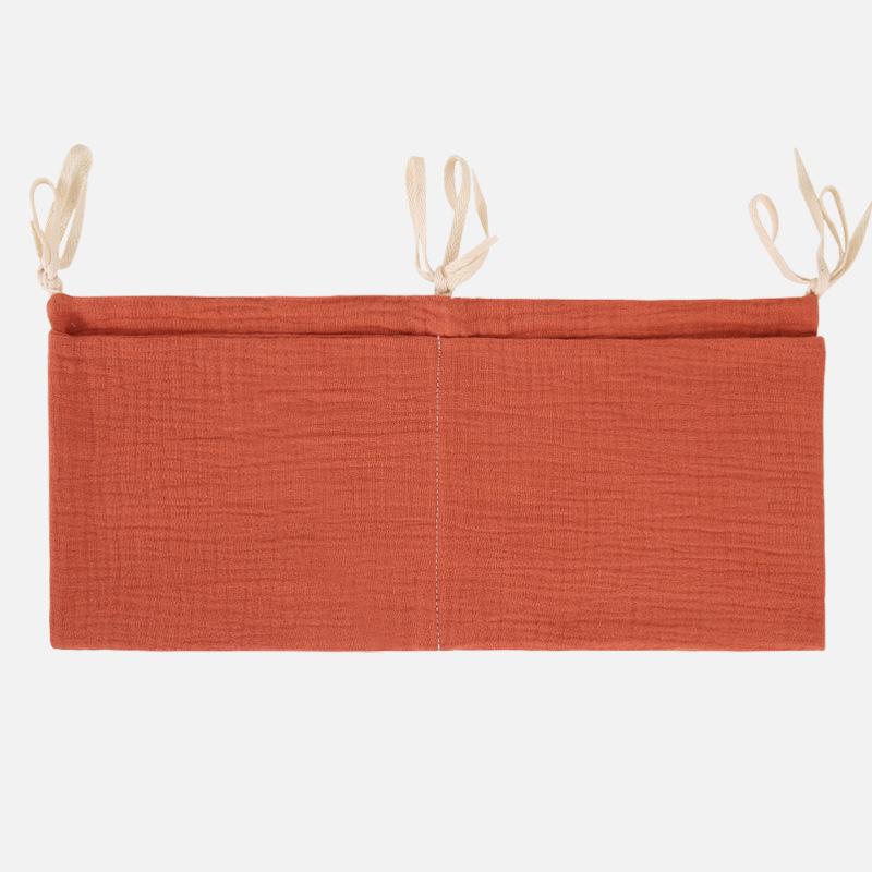Non-Toxic Baby Crib Storage Bag Cotton Double Pouch Newborn Bed Headboard Organizer For Kids Baby Bedding Diaper Toys Bag