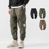Heren Vintage Cargobroek Dunne Multi-pocket Oversized Broek Katoen Casual Jogger Jogging Streetwear Patch Herenkleding