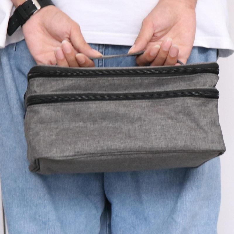 Strong Medicine Case Reinforced Handle Waterproof 900D Fabric 2Layered Compartments Medicine Box for Home Office